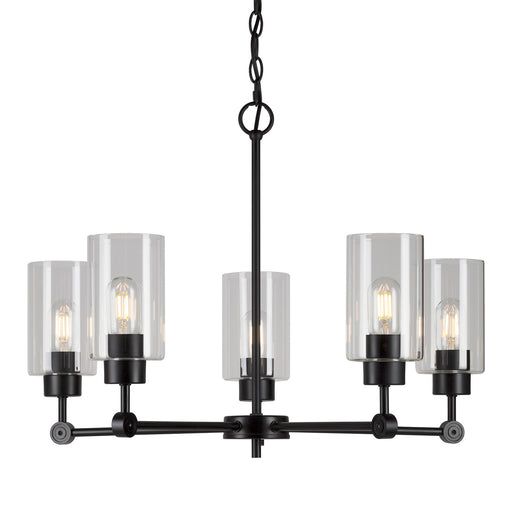 Forte - 2614-05-04 - Five Light Chandelier - Jayden - Black