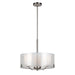 Forte - 2731-03-55 - Three Light Pendant - Shaw - Brushed Nickel