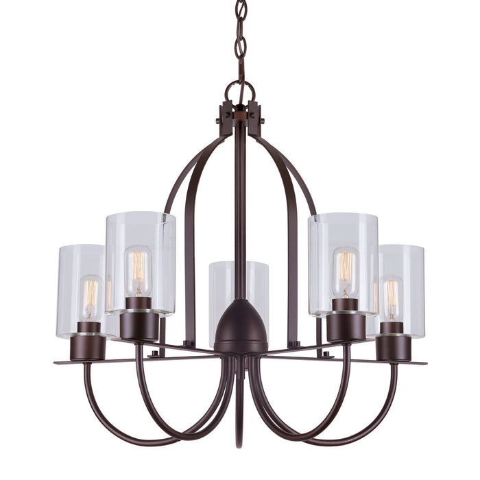 Forte - 2738-05-32 - Five Light Chandelier - Tama - Antique Bronze
