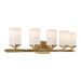 Forte - 5105-05-12 - Five Light Bath Vanity Light - Ames - Soft Gold