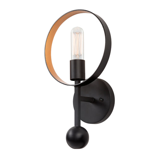 Forte - 5620-01-42 - One Light Wall Sconce - Monocle - Black and Gold