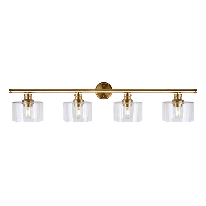 Forte - 5748-04-12 - Four Light Bath Vanity Light - Zane - Soft Gold