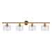 Forte - 5748-04-12 - Four Light Bath Vanity Light - Zane - Soft Gold