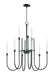 Maxim - 11289BK - Nine Light Chandelier - Tux - Black