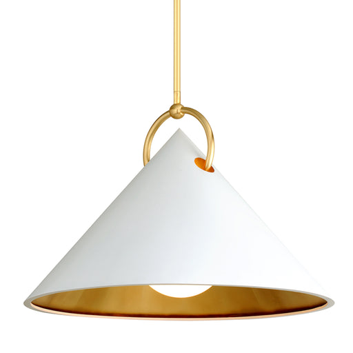 Corbett Lighting - 290-43 - One Light Pendant - Charm - White And Gold Leaf