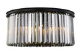 Elegant Lighting - 1238F31MB-SS/RC - Eight Light Flush Mount - Sydney - Matte Black
