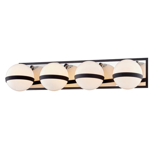 Troy Lighting - B7484 - Four Light Vanity - Ace - Carbide Blk With Polished Nickel Accents