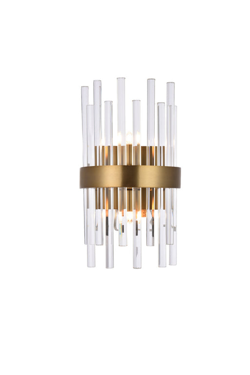 Elegant Lighting - 3000W8G - Two Light Wall Sconce - Dallas - Gold & Clear