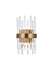 Elegant Lighting - 3000W8G - Two Light Wall Sconce - Dallas - Gold & Clear