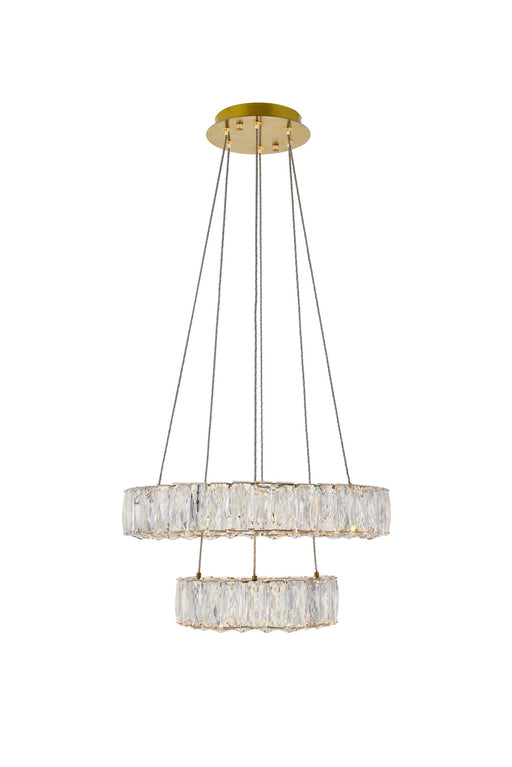 Elegant Lighting - 3503G18G - LED Pendant - Monroe - Gold