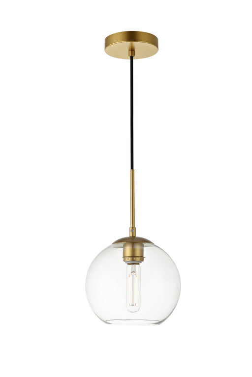 Elegant Lighting - LD2206BR - One Light Pendant - Baxter - Brass And Clear