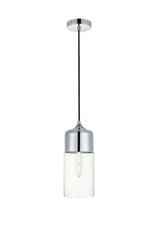 Elegant Lighting - LD2240C - One Light Pendant - Ashwell - Chrome And Clear