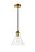 Elegant Lighting - LD2244BR - One Light Pendant - Destry - Brass And Clear