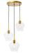 Elegant Lighting - LD2258BR - Three Light Pendant - Gene - Brass And Clear Glass