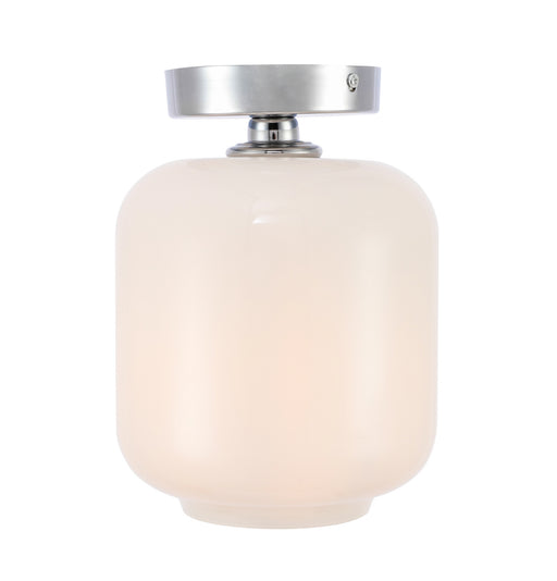 Elegant Lighting - LD2271C - One Light Flush Mount - Collier - Chrome And Frosted White Glass