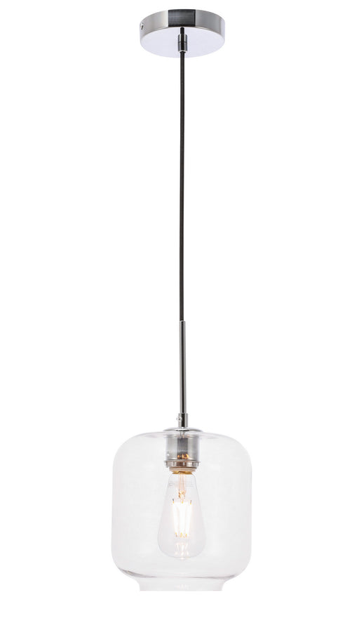 Elegant Lighting - LD2272C - One Light Pendant - Collier - Chrome And Clear Glass