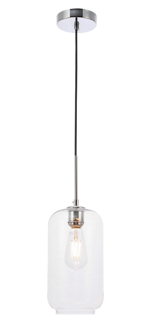 Elegant Lighting - LD2276C - One Light Pendant - Collier - Chrome And Clear Glass