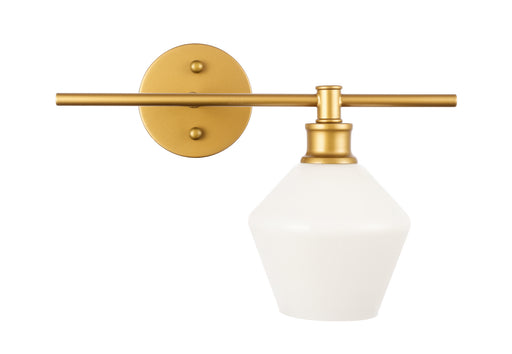 Elegant Lighting - LD2301BR - One Light Wall Sconce - Gene - Brass And Frosted White Glass