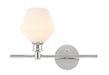 Elegant Lighting - LD2301C - One Light Wall Sconce - Gene - Chrome And Frosted White Glass