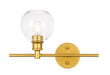 Elegant Lighting - LD2302BR - One Light Wall Sconce - Collier - Brass And Clear Glass