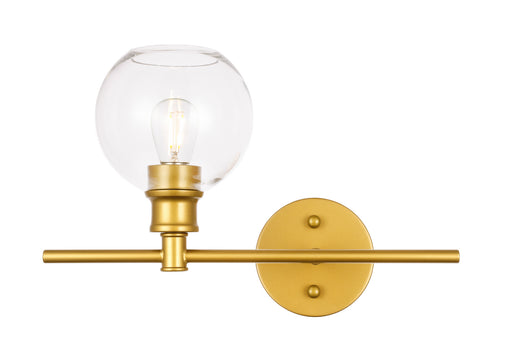 Elegant Lighting - LD2302BR - One Light Wall Sconce - Collier - Brass And Clear Glass