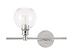 Elegant Lighting - LD2302C - One Light Wall Sconce - Collier - Chrome And Clear Glass