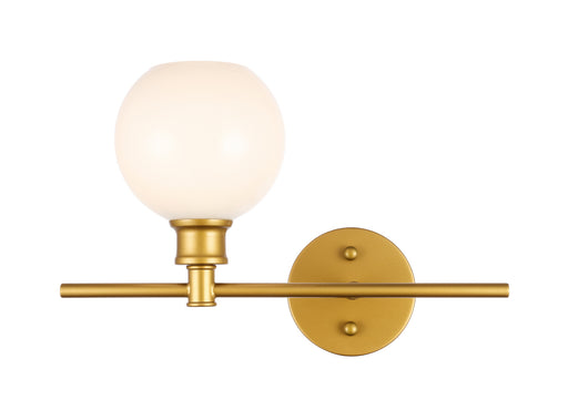 Elegant Lighting - LD2303BR - One Light Wall Sconce - Collier - Brass And Frosted White Glass