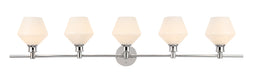 Elegant Lighting - LD2325C - Five Light Wall Sconce - Gene - Chrome And Frosted White Glass