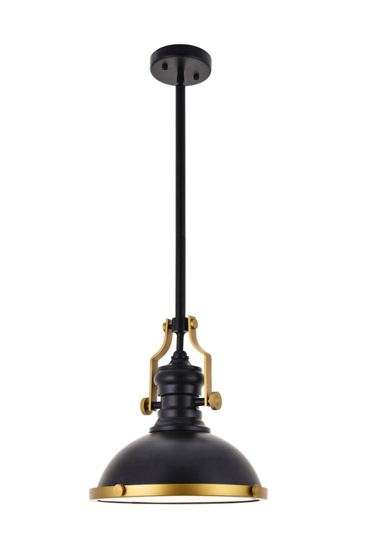 Elegant Lighting - LD5001D13BRB - One Light Pendant - Eamon - Matte Black