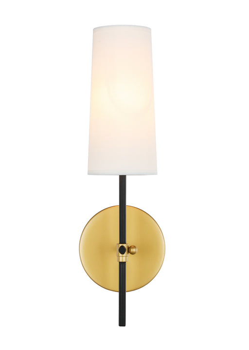 Elegant Lighting - LD6004W5BRBK - One Light Wall Sconce - Mel - Brass And Black And White Shade
