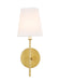 Elegant Lighting - LD6004W6BR - One Light Wall Sconce - Mel - Brass And White Shade