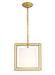 Elegant Lighting - LD6005D12BR - One Light Pendant - Mirin - Brass And White Shade