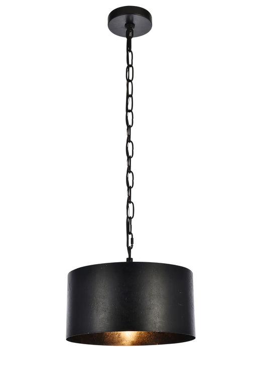Elegant Lighting - LD6015D15BK - One Light Pendant - Miro - Vintage Black