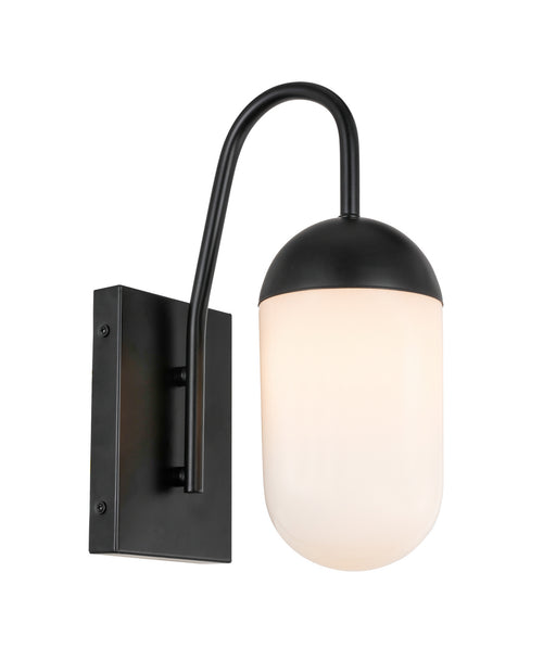 Elegant Lighting - LD6169BK - One Light Wall Sconce - Kace - Black And Frosted White Glass
