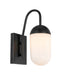 Elegant Lighting - LD6169BK - One Light Wall Sconce - Kace - Black And Frosted White Glass
