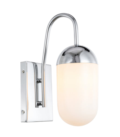 Elegant Lighting - LD6171C - One Light Wall Sconce - Kace - Chrome And Frosted White Glass