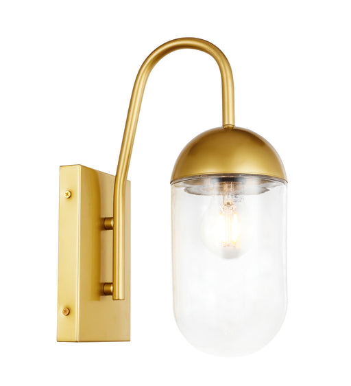 Elegant Lighting - LD6172BR - One Light Wall Sconce - Kace - Brass And Clear Glass