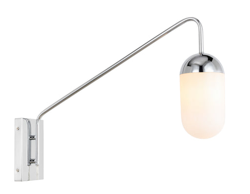 Elegant Lighting - LD6177C - One Light Wall Sconce - Kace - Chrome And Frosted White Glass