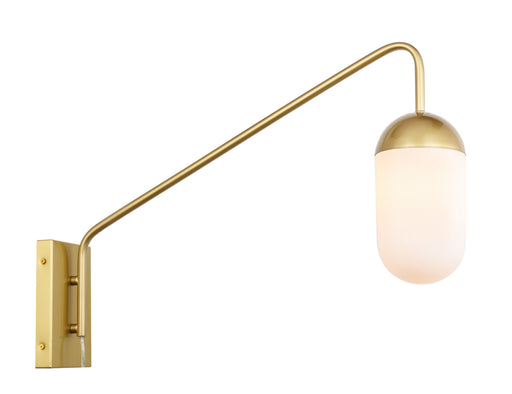 Elegant Lighting - LD6179BR - One Light Wall Sconce - Kace - Brass And Frosted White Glass