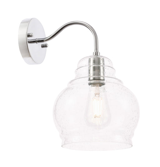 Elegant Lighting - LD6193C - One Light Wall Sconce - Pierce - Chrome And Clear Seeded Glass