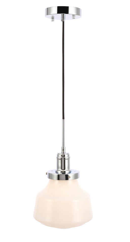 Elegant Lighting - LD6256C - One Light Pendant - Lyle - Chrome And Frosted White Glass