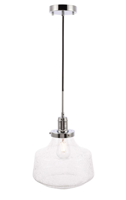 Elegant Lighting - LD6259C - One Light Pendant - Lyle - Chrome And Clear Seeded Glass