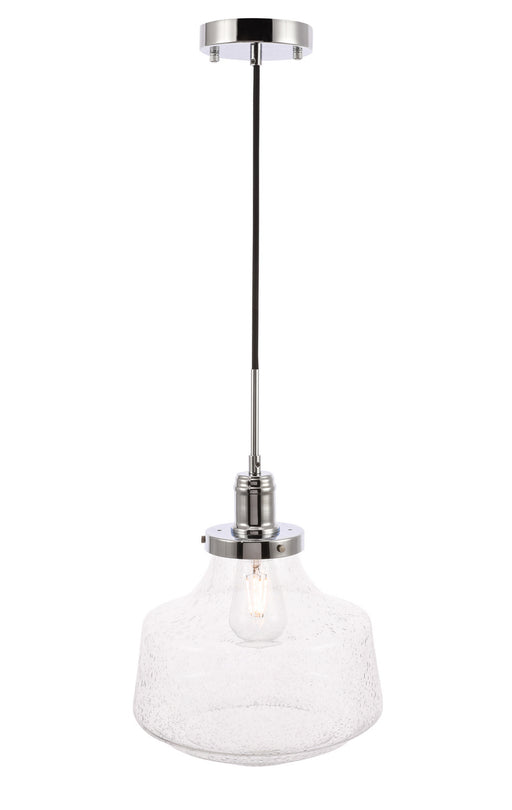 Elegant Lighting - LD6259C - One Light Pendant - Lyle - Chrome And Clear Seeded Glass
