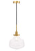 Elegant Lighting - LD6260BR - One Light Pendant - Lyle - Brass And Clear Seeded Glass