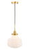 Elegant Lighting - LD6263BR - One Light Pendant - Lyle - Brass And Frosted White Glass