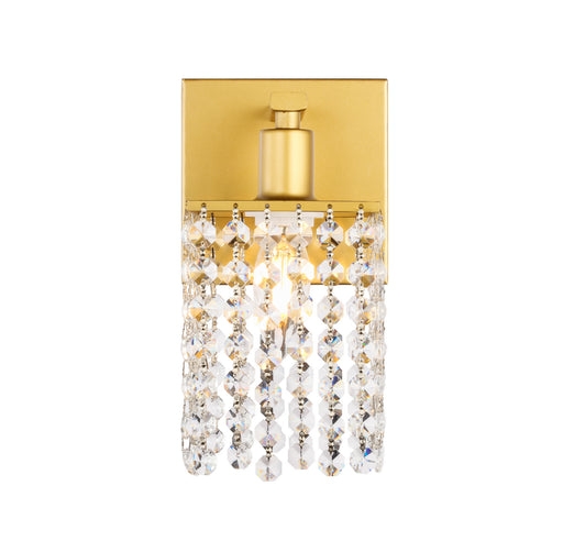 Elegant Lighting - LD7006BR - One Light Wall Sconce - Phineas - Brass And Clear Crystals