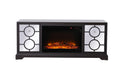 Elegant Lighting - MF802DT-F1 - TV Stand With Fireplace Insert - Modern - Dark Walnut