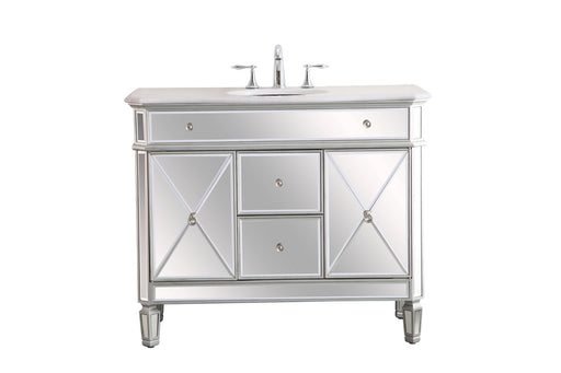 Elegant Lighting - VF11042SL - Single Bathroom Vanity Set - Camille - Antique Silver