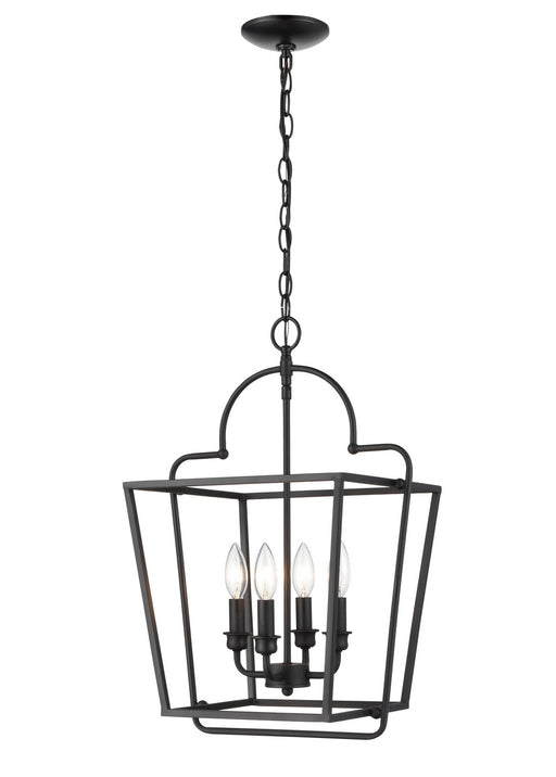 Millennium - 3237-MB - Four Light Pendant - Matte Black