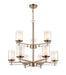 Millennium - 5519-MG - Nine Light Chandelier - Huderson - Modern Gold
